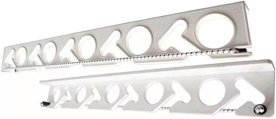HEITIGN 2Pcs 10 Hole Fishing Rod Storage Racks, Wall or Ceiling Mount, Silver Plastic Fishing Rod Display Stand for Garage