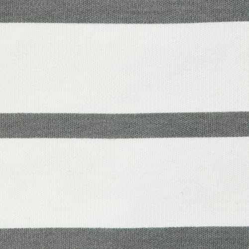 BVB Langarm-Shirt für Kleinkinder Gr. 110/116, Grau-Weiß Gestreift, Emma-Design mit BVB-Logo, Bio-Baumwolle