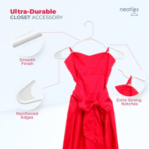 Neaties Plastic Hangers 30 Pack – Made in The USA – 6lb Capacity Standard Clothes Hangers with Notches and Reinforced Edges for Dresses, Lingerie, Shirts, Pants, and Jackets – Black by Neaties - Image 3