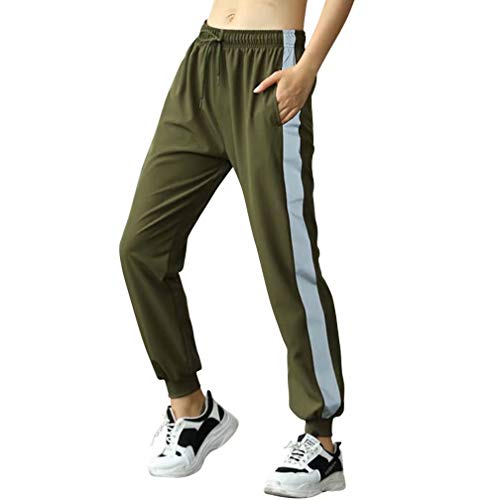 Muxuryee ジャージ レディース 下 サイドライン ジョガーパンツ スポーツウェア レディース スウェット カジュアル 041GN S