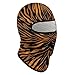 Unisex Fashion Ski Balaclava Mask, Wear Resistant Comfortable Dust Proof Windproof Neck Warmer Head Scarf for Skiing, Hiking, Cycling, Animal Camouflage Tigers Stripes