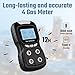 Sooguard Portable 4 Gas Detector, 4 in 1 Multi Gas Monitor Tester，H2S,O2,CO and EX Rechargeable LCD Display Gas Sniffer Alarm，Gas Clip Sound Light Shock Alarm (Black)