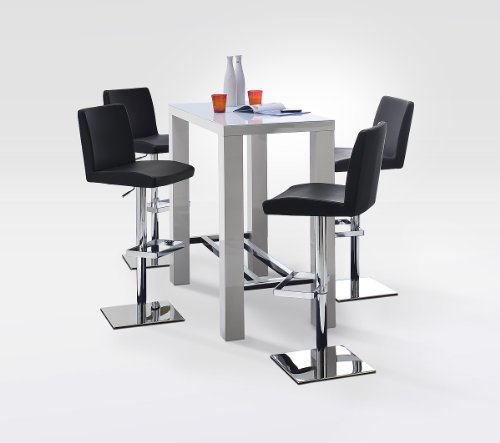 Robas Lund Bartisch weiß Hochglanz, BxHxT 120x108x60 cm