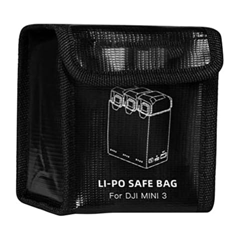 Drone Battery Bag Compatible for DJI Mini 3 Pro, Fireproof & Explosion-Proof Drone Battery Carry Bag, Safe Storage Bag Explosion-Proof Bag for Mini 3 Pro Drone Battery Cover