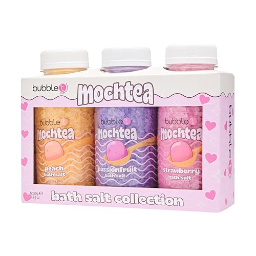 Bubble T Cosmetics Mocha Tea Bath Salts 3 x 250g, Relaxing & Moisturizing Bath Soak - Image 2
