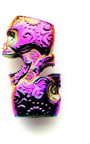 Metal Lighter Case for Bic Lighter (Double Rainbow Skull) image 2
