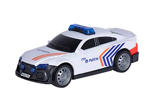 Dickie Toys 203712015014 - SOS Team Set Belgien, Spielzeugauto mit Freilauf, Polizeiauto, Krankenwagen, Feuerwehrwagen, ab 3 Jahren