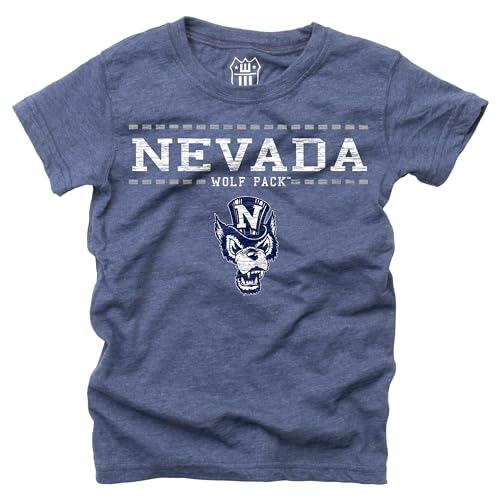 Wes and Willy NCAA Girls S/S Blended Tee,Nevada Reno Wolfpack,4T,Midnight