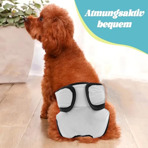 3 Stück Wiederverwendbare Hundewindeln für Hündinnen Set, Hygienische Hundewindeln, hoch absorbierend mit zweifacher Anpassung, hundewindeln für Hündinnen