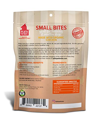 PLATO-Small-Bites-Natural-Training-Dog-Treats-Real-Meat-Grain-Free-Made-in-the-USA-Organic-Chicken-Flavor-6-ounces