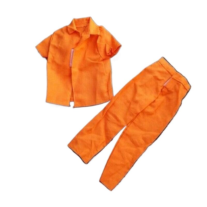 Amazon.co.jp: ximitoy 1/6スケール 男性兵士服 オレンジ 刑務所
