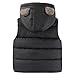 AIWUHE Toddler Boys Girls Hooded Puffer Vest Padded Warm Winter Jacket Lightweight Sleeveless Bear ears Zipper Up Coat with pocket Black 4-5T 120