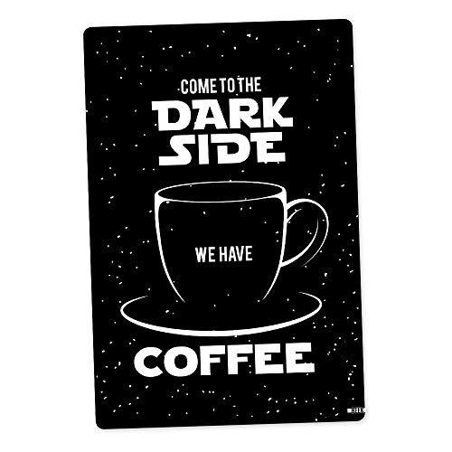 Placa Decorativa em Acrílico, tamanho 24x16cm, modelo DARK SIDE C...