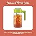 Takeya Flash Chill Iced Tea Maker - Airtight & Durable Iced Tea Maker Jug with Silicone Carry Handle - Leak-Proof & Lightweight Tea Infuser with Patented Flash Chill Technology - 1 Quart, Avocado
