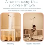 Moniteur pour bébé intelligent Nanit Pro avec bande de respiration, caméra vidéo et son Wi-Fi 1080p, coach de sommeil et suivi du mouvement de respiration, audio bidirectionnel, compatible iOS et Android - Blanc