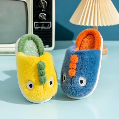 Toddler Boys Girls Animal Dinosaur Slippers Kids Indoor House Shoes for Winter Warm Cartoon Soft Plush Footwear3