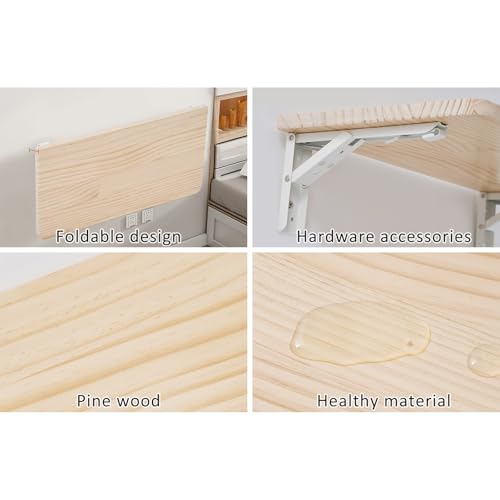 Table murale pliante bureau petits espaces chambre cuisine - 7