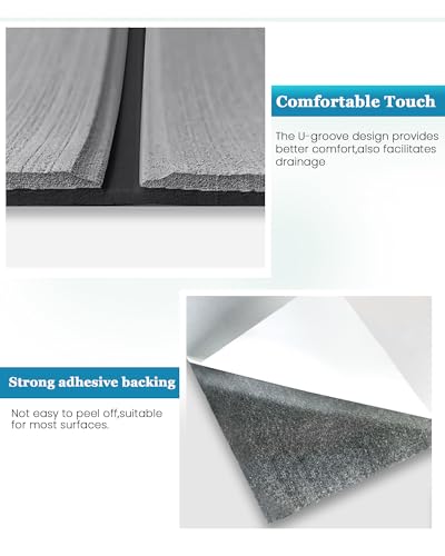 Image of KXKZREN Boat Flooring EVA Foam Decking Sheet Faux Teak Marine Mat Non-Slip Boat Carpet Self-Adhesive Flooring for Jon Boats Motorboat RV Yacht Kayak Swim Platform