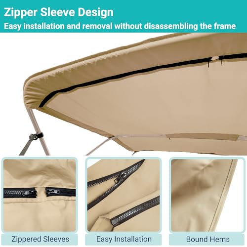 Image of SavvyCraft Boat 4 Bow Bimini Replacement Canvas w /Boot No Frame 8ft /10ft