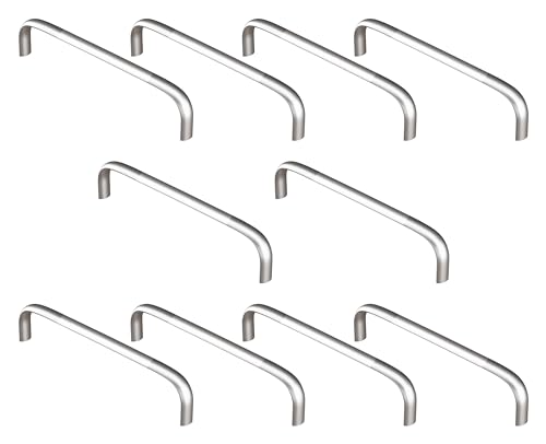 Image of Atlantic Stainless Steel Oval D Dwawer Cabinet Pull Handle 6 Inch (Total Length 152 Mm, Hole To Hole 145 Mm, Twotone Finish) Pack Of 10 Pieces