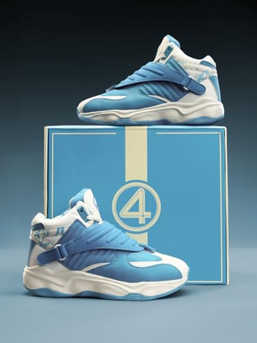 Image of The Souled Store Fantastic Four Men and Boys Blue Lace Up High Top Sneakers