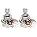 Alpha A250K Metric Coarse 18-Spline Alu Mini Short Split Shaft Pots Audio Taper Potentiometers for Electric Guitar Bass (Set of 2)