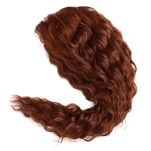 Image of GNIMEGIL Long Curly Dark Copper Wigs for Women Synthetic Auburn Red Wig with Natural Parting Fluffy Big Volume Wig Cosplay Halloween Costume Themed Parties and Daily Style