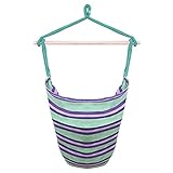 EASY ASSEMBLE-Comes with all hanging kits needed, stainless steel pad-screw, spring snap hooks and chains, 8 screws-2 types for concrete ceiling or wood ceiling. Just drill a hole in your ceiling, insert the iron hooks, and hang the hammock chair. It’s easy assemble in a few quick minutes.