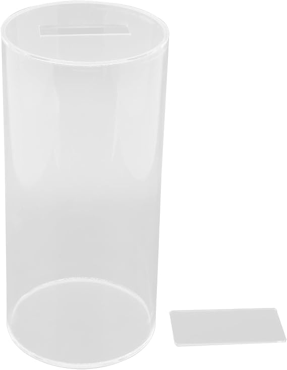 FixtureDisplays Eco-Container Acrylic Cylinder Fish Tank with Small Removable Lip 15703