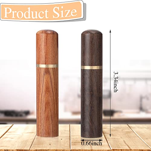 Honeydak 10 Pieces Portable Wood Toothpick Holder Mini Pocket Tooth Pick Box Wooden Tooth Pick Carrying Case Travel Portable Toothpick Dispenser Bucket for Women and Men (holders only)