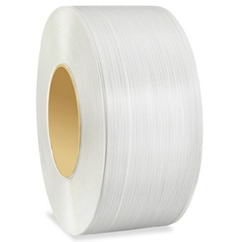 GAPCO's 1/2" Machine Grade White Polypropylene Strapping, 8 x 8 Core 9,900' Length (2 Coils)