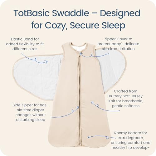 Image of Newborns Swaddle Sleep Sack 0-3 Months, 1.0 TOG Baby Blanket for Newborns, Soft Sleeping Bag for Infants