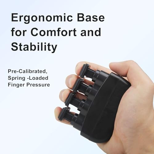 Image of CA 4 Finger Piano Trainer Adjustable Finger Flexibility Trainer Grip for Piano Guitar Players Finger Exerciser for Hand Exercises Rehabilitation Finger Strengthener Grip Strength Trainer(1pc)