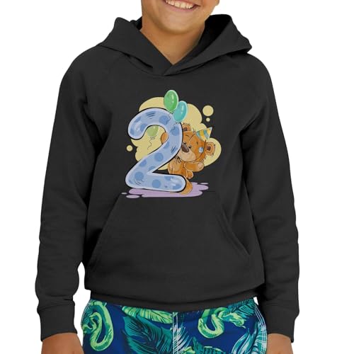 Sweat à capuche premium enfant 2 ans illustration ourson haute qualité