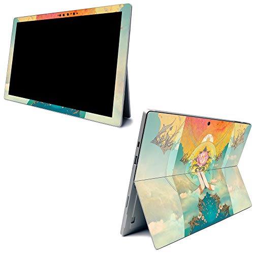 Image of MightySkins Carbon Fiber Skin for Microsoft Surface Pro 7 - Divine Offering | Textured Carbon Fiber Finish | Easy to Apply, Remove, and Change Styles | Made in The USA