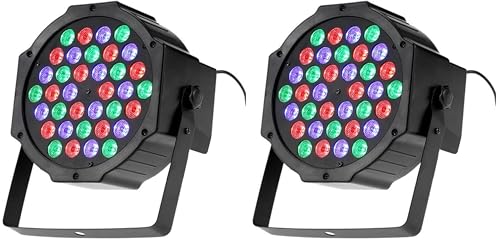 TEMPO DI SALDI Faro Rgb 36W Con 36 Led Di Vari Colori X Discoteca Sensore Sonoro Luce Colorata (Confezione da 2)