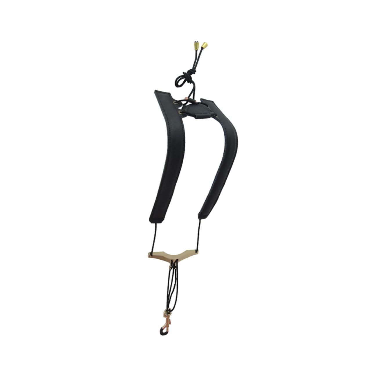 Sosoport Genuine Leather Saxophone Harness Strap for and Tenor Saxophones Comfortable Neck Support Black