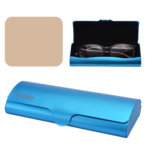 Image of Philley Aluminum Ultra-Light Eyeglasses Case Hard Shell Nearsighted Glasses Case for Women & Men