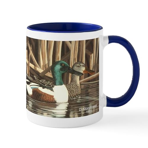 Taza de cerámica 11 oz CafePress Shoveler Ducks miniatura 1
