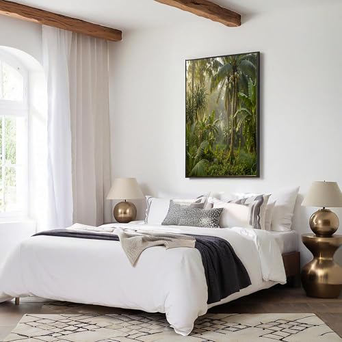 Cuadro de selva natural 70x100cm para decorar un dormitorio moderno 5