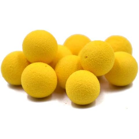 30pcs/Box 12mm in Diameter Carp Fishing Floating Bait/Hair Rig Boilie Baits Pop Ups (Yellow-Corn) Cover