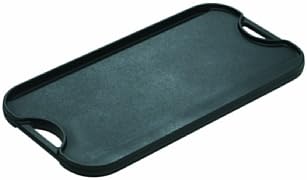 Lodge 50.8 x 26.51 cm / 20 x 10.44 inch Pre-Seasoned Cast Iron Reversible Grill / Griddle