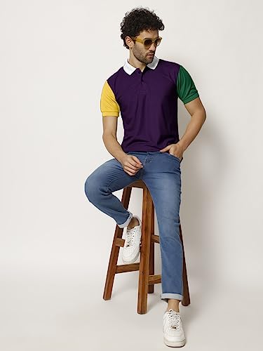 SWADESI STUFF Trendy Regular Fit Polo T-Shirt for Men