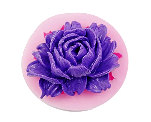 Fondant 3D Silicone Molds Craft Art Silicone Soap Mold 3D Baking Molds for Cupcake Fondant Chocolate, Pudding, Soap, Ice Cube, Cake Cupcake Decoration (Flower Shape Mold)