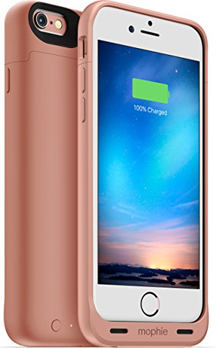 mophie juice pack reserve - Lightweight and Compact Mobile Protective Battery Case for iPhone 6/6s - Rose Gold