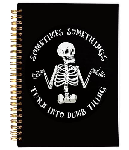Journal de sorcière gothique avec squelette amusant pour votre bureau magique