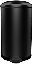 سلة مهملات من الفولاذ المقاوم للصدأ بغطاء على شكل قبة بخاصية الإغلاق الصامت وبدلو داخلي قابل للإزالة، مناسبة للمطبخ والمكتب والمستشفى والفندق، سعة 30 لتر من سيجو (أسود)