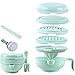WINGOFFLY 9 in 1 Food Masher Maker Portable Baby Feeder Food Processor Smasher Serve Bowl Vegetables Fruit Ricer Grinder