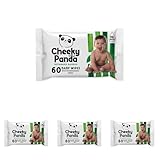 The Cheeky Panda Toallitas Humedas Bebe | 60 Unidades | Hecho de bambú | Base de Agua y Sin Perfume, Sin PFAS (Paquete de 4)