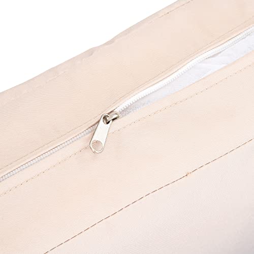 Lokatse Home Patio Footstool Outdoor Ottoman With Soft Thick Cushion For Garden Yard Deck Sunroom, Beige #TOP4